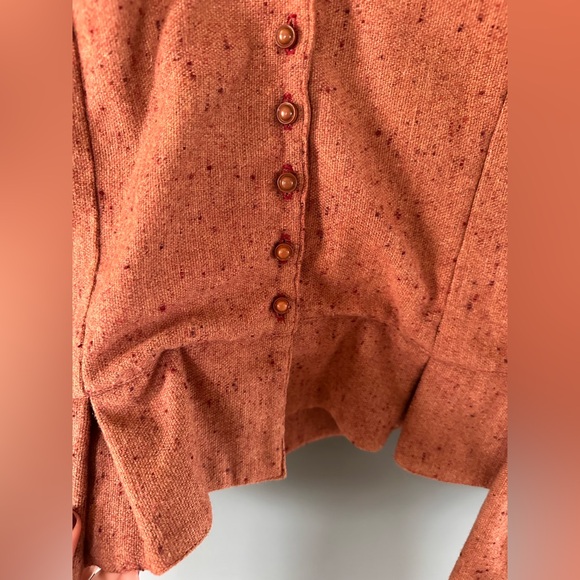 Krista Larson rust Wool Jacket OS sz M/L - Picture 8 of 14